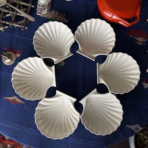 Vintage Ceramic Shell Dish - White Japan Mark